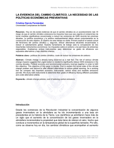 la evidencia del cambio climático