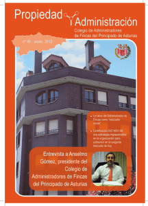 Revista nº 40 - Otoño 2012 - Colegio de Administradores de Fincas
