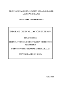 informe de evaluación externa