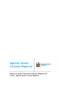 Agenda Sesión Consejo Regional