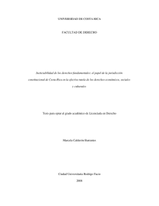 UNIVERSIDAD DE COSTA RICA FACULTAD DE DERECHO
