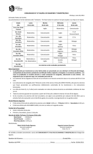 COMUNICADO N°.27-DA/ROL DE EXAMENES 2° BIMESTRE/2013