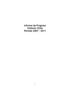 Informe de Progreso Unilever Chile Período 2007