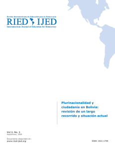 Plurinacionalidad y ciudadanía en Bolivia: revisión de un largo