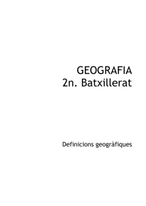 GEOGRAFIA 2n. Batxillerat