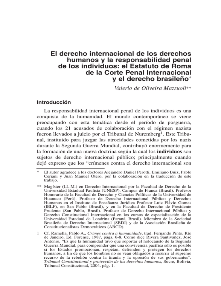 El derecho internacional de los derechos humanos y la
