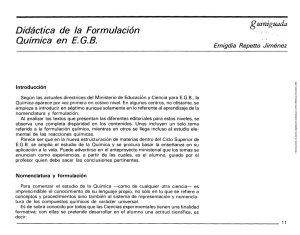 Didáctica de la Formulación Química en EGB