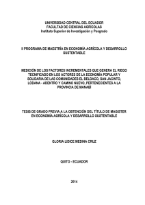 UNIVERSIDAD CENTRAL DEL ECUADOR FACULTAD DE