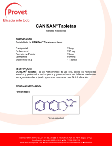 CANISAN® Tabletas - Laboratorios Provet