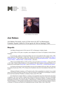 José Balmes - Artistas Visuales Chilenos