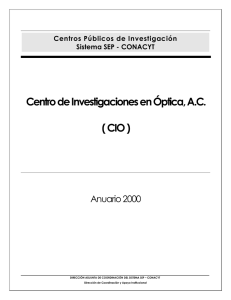 Anuario CIO 2000 - Consejo Nacional de Ciencia y Tecnología