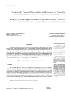 Análisis del Potencial Competitivo del Bioetanol en Colombia: un