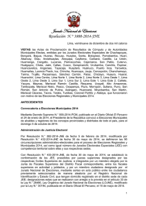 Resolución N.° 3800-2014-JNE