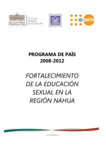 fortalecimiento de la educación sexual en la región nahua