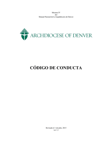 código de conducta - Archdiocese of Denver