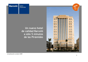 Un nuevo hotel de calidad Barceló a sólo 5 minutos de las Pirámides