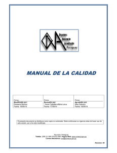 MANUAL DE LA CALIDAD Rev 05 Vig. 18-09-14