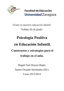 Psicología Positiva en Educación Infantil.