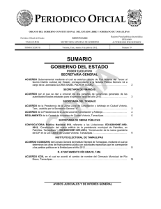 periodico oficial - Poder Judicial del Estado de Tamaulipas
