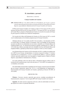 RESOLUCIÓN de 11 de abril de 2016, de la Presidencia, por la que