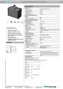 1 Sensor de inclinación INX360D-F99-B16-V15