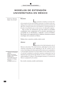 modelos de extensión universitaria en méxico