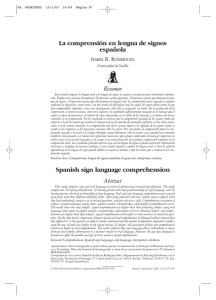 La comprensión en lengua de signos española