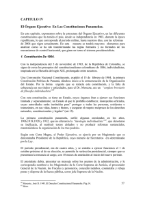 CAPITULO IV El Órgano Ejecutivo En Las Constituciones Panameñas.