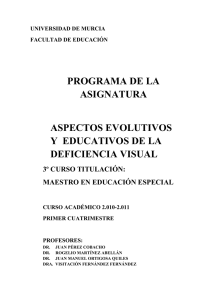 programa de la asignatura aspectos evolutivos y educativos de la