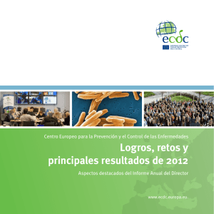 Logros, retos y principales resultados de 2012 - ECDC
