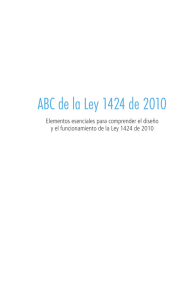 ABC de la Ley 1424 de 2010 - Agencia Colombiana para la