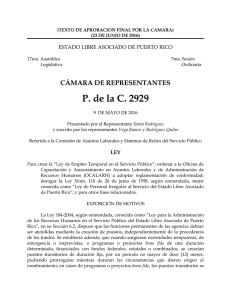P. de la C. 2929 - Cámara de Representantes
