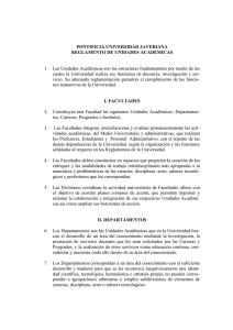 Reglamento Unidades Académicas - Pontificia Universidad Javeriana