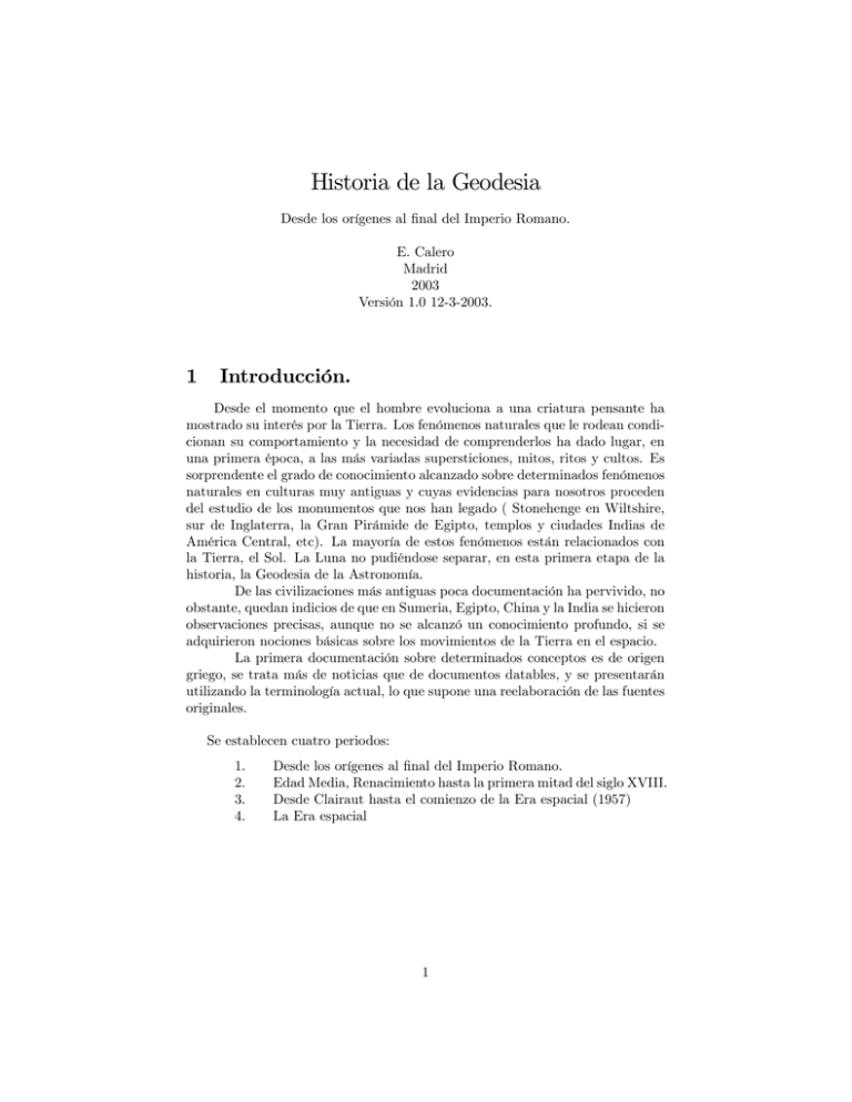 Historia de la Geodesia