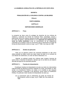 Ley de Penalización de la violencia contra las mujeres