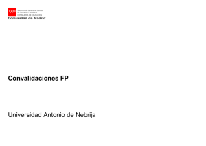 Convalidaciones FP Universidad Antonio de Nebrija