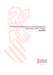 Informe de evaluación de la calidad del aire en Alicante año 2012