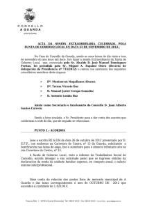 Acta de Xunta de Goberno Local do 23 de novembro de 2012