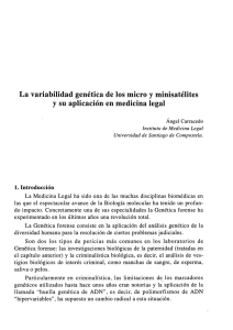 La variabilidad genética de los micro y minisatélites