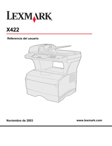Lexmark X422 Referencia del usuario