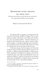 Matrimonio entre personas del mismo sexo. Estrategias político