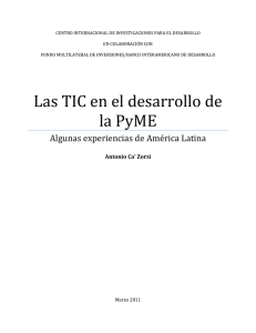 Las TIC en el desarrollo de la Pyme
