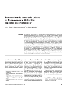 Transmisión de la malaria urbana en Buenaventura