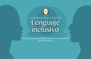 Lenguaje inclusivo - Escuela Judicial de Costa Rica