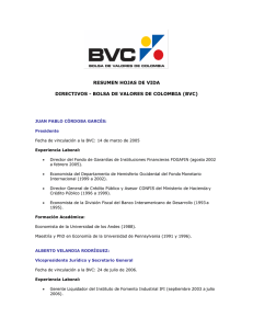resumen hojas de vida directivos - bolsa de valores de colombia (bvc)
