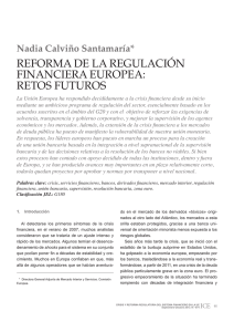 reforma de la regulación financiera europea: retos