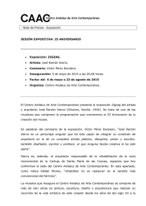 Nota de Prensa - Centro Andaluz de Arte Contemporáneo