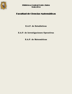 Facultad de Ciencias Matemáticas