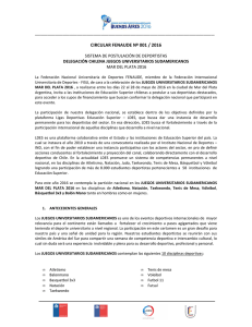 Circular FENAUDE 1 2016 Convocatoria JJSSUU Mar del Plata 2016