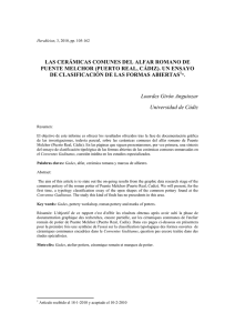 Las cerámicas comunes del alfar romano de Puente